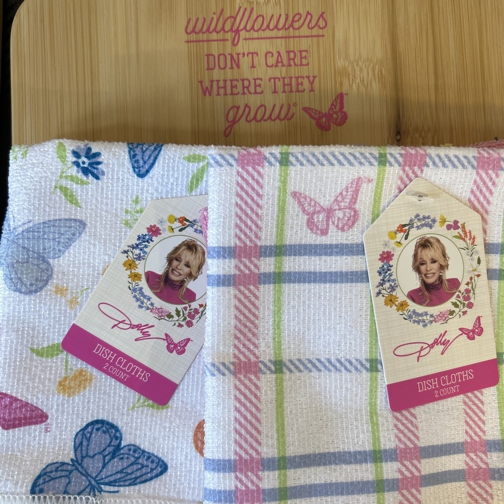 New Dolly Parton Wildflower Spring Collection -‎ Dish Cloth Sets